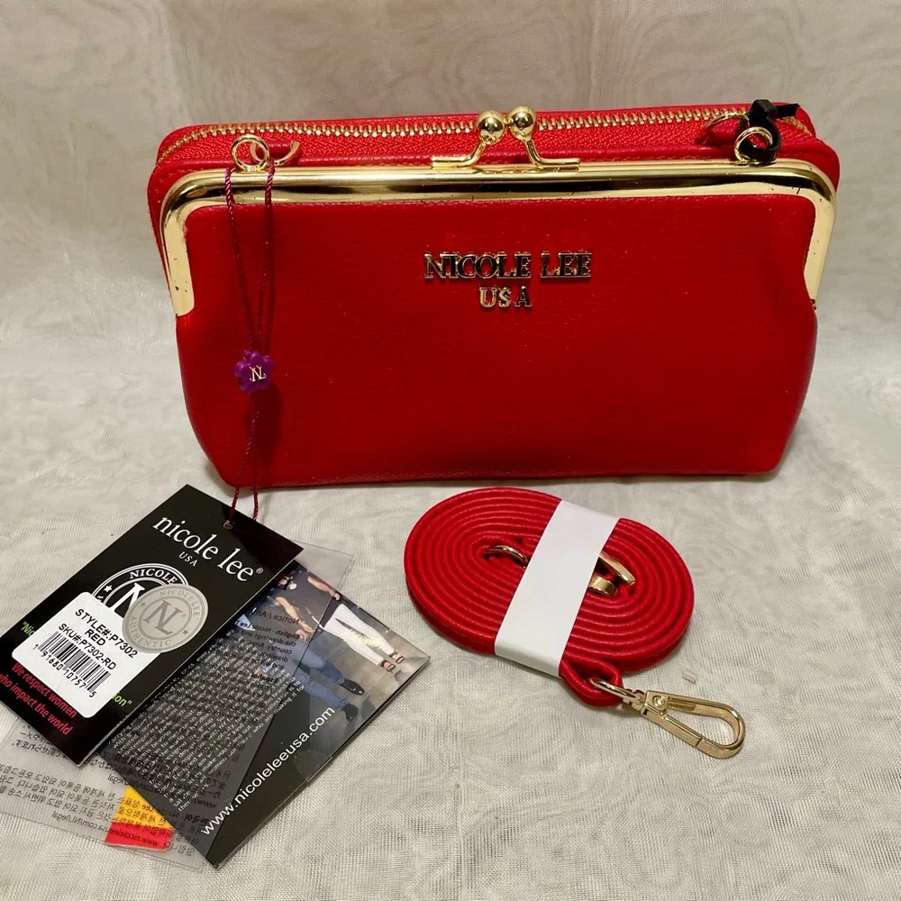 Nicole Lee Kisslock Crossbody Wallet  Combination, NWT